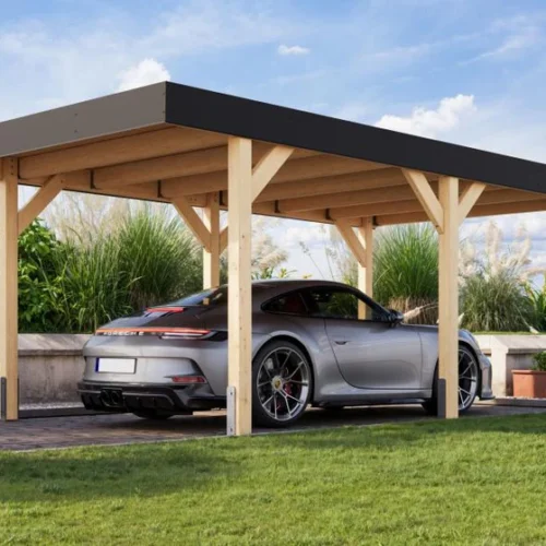 Karibu Einzelcarport Leimholz 1