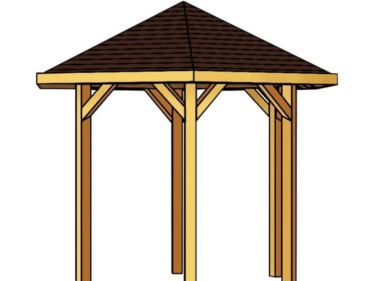 Skan Holz Pavillon Nancy Größe 1 in weiß – Bild 5