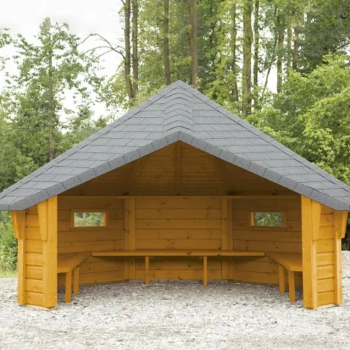 Wolff Finnhaus Wetterschutzhütte Wanja 3327 Eiche Rustikal