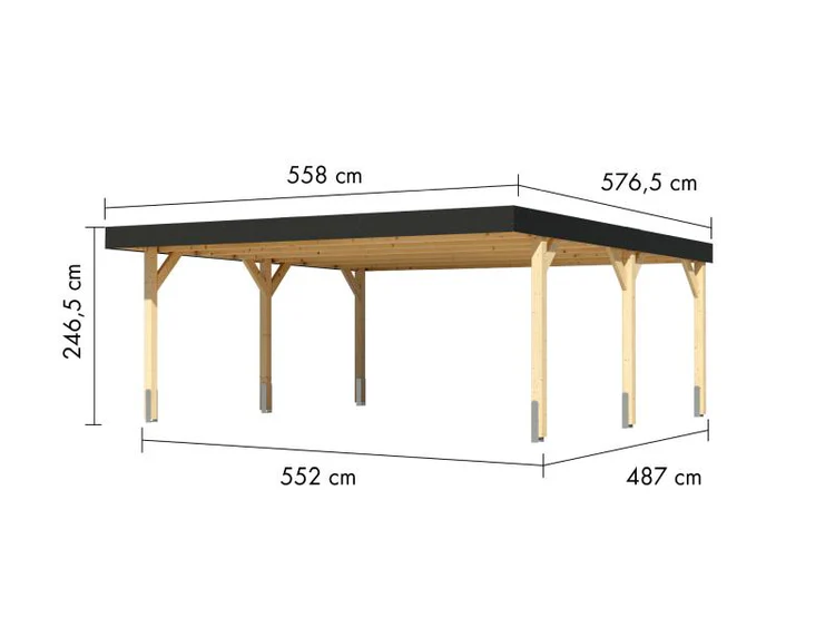 Karibu Doppelcarport Leimholz 1 – Bild 5