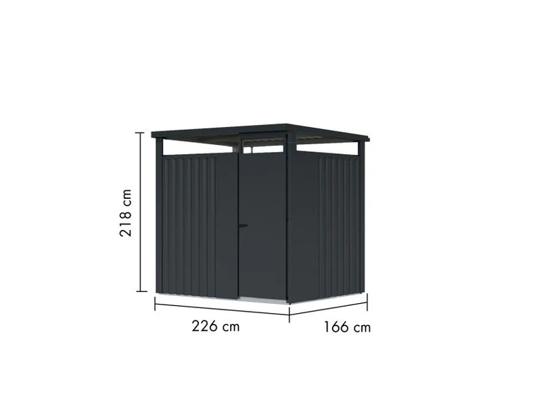 Karibu Metallgerätehaus Osten 1,5 anthrazit – Bild 4