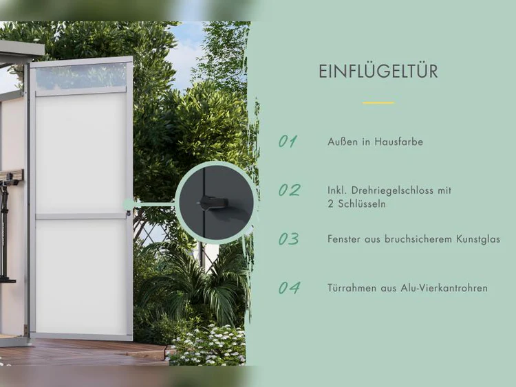 Karibu Metallgerätehaus Osten 1,5 anthrazit – Bild 3