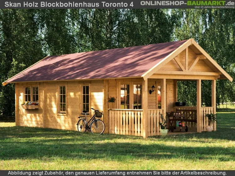 Skan Holz Blockbohlenhaus Toronto 4 70plus, 660 x 420 cm – Bild 2