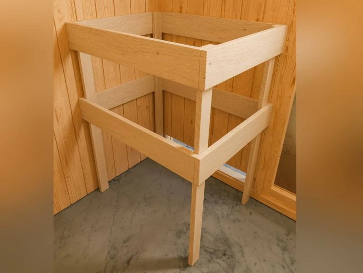 Nanja - Karibu Sauna Plug & Play ohne Ofen - ohne Dachkranz - Energiespartür – Bild 3