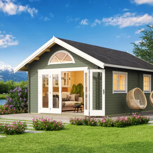 Lasita Gartenhaus Caroline 2.3, grüngrau
