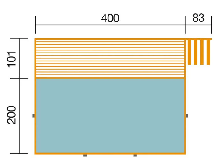 Weka Pool 595 Gr. 1 Folie hellgrau inkl. Sandfilteranlage und Technikraum – Bild 5