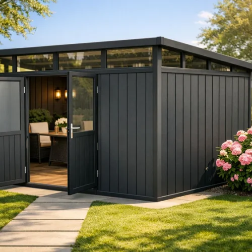 WPC Gartenhaus Skagen 3422 mit Oberlichtfenster
