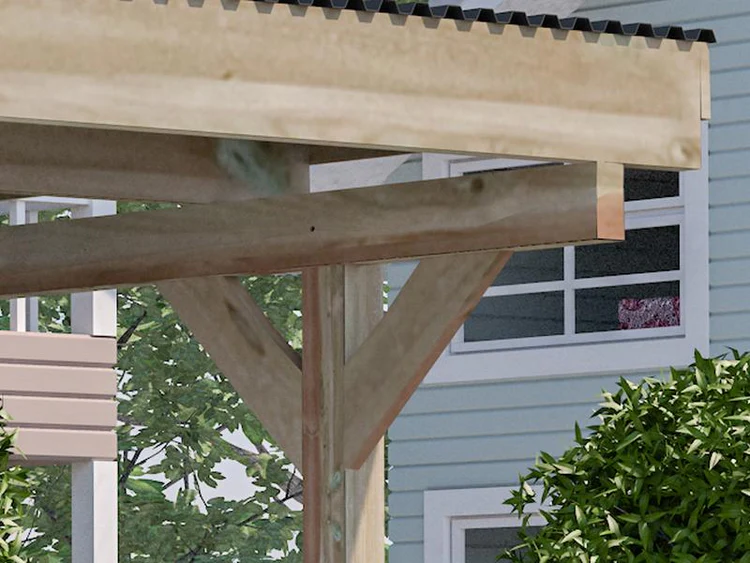 Weka Flachdach-Doppelcarport 616 – Bild 2