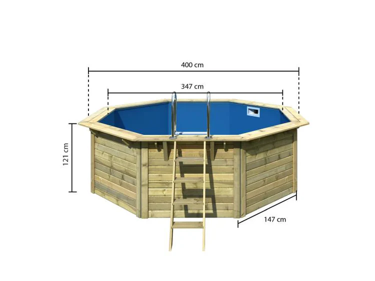 Karibu Pool Modell 2 X kdi - Folie Blau – Bild 4