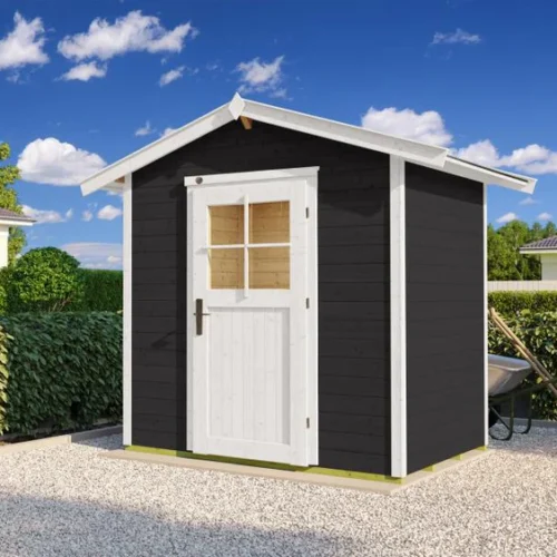 Weka Gartenhaus 223 Größe 1 mit Einzeltür anthrazit