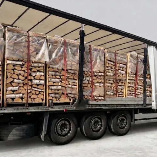 LKW-Ladung Brennholz – Buche – 30/33 cm – kammergetrocknet – 2 RM Paletten