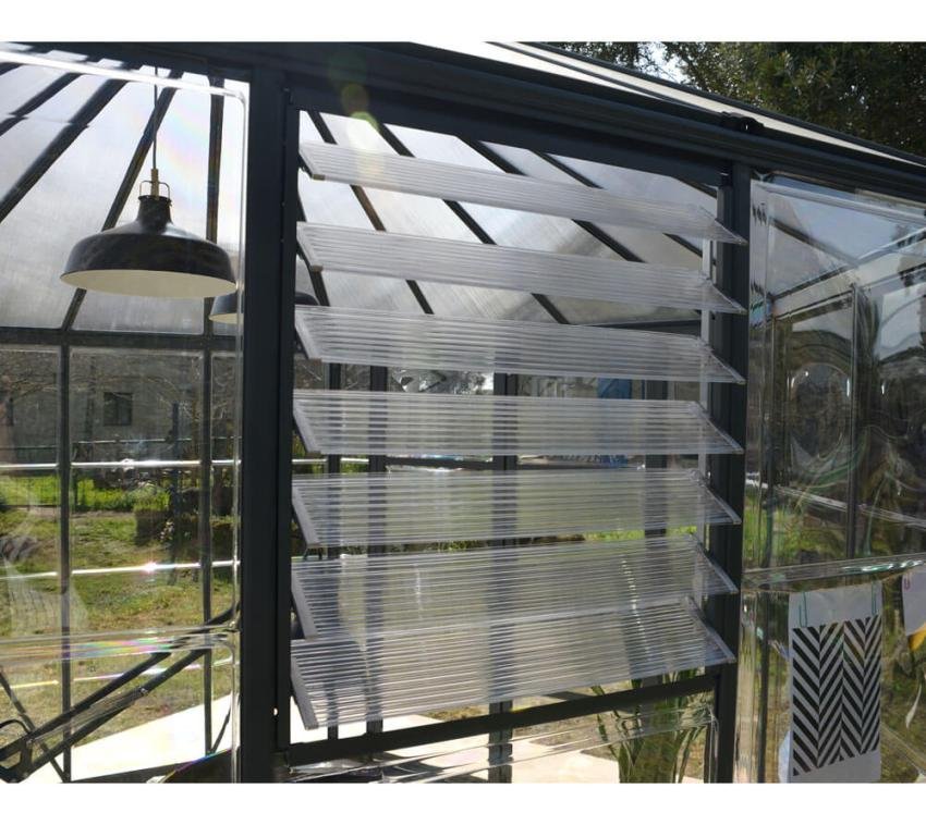 Aluminium Gewächshaus Oasis | Grau | Ø 363 cm – Bild 2