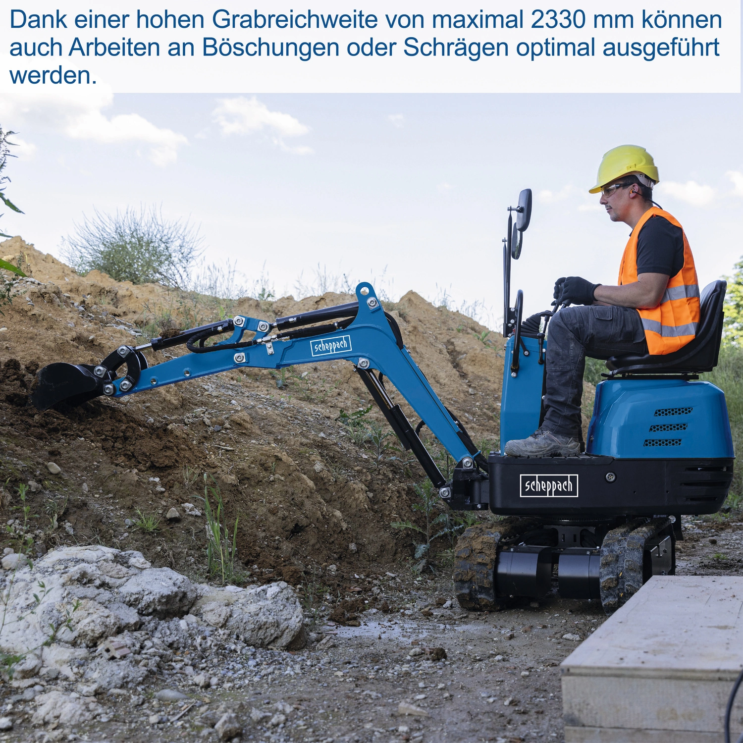 Mini-Bagger »EXC815«, 8,5 PS | 233 cm Grabweite | 69 cm Spurbreite | Kettenantrieb – Bild 2