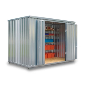 Lagercontainer mit Doppelflügeltür in Seite C, Baucontainer