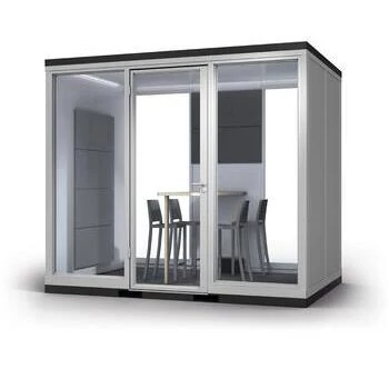 Bürocontainer, 2.832 x 3.205 x 2.179 mm (HxBxT), Schallschutz, LED-Beleuchtung, SCHUKO